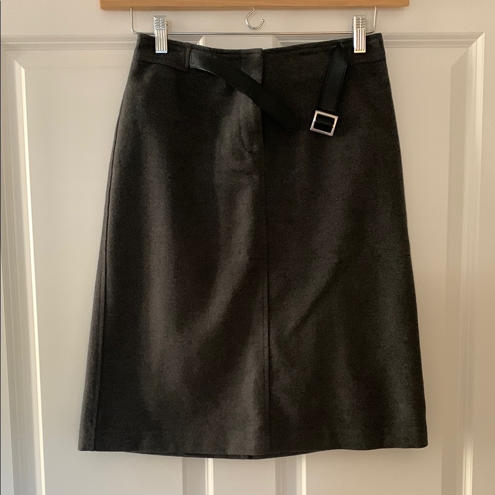 The Limited Dark Grey A-Line Knee-Length Skirt